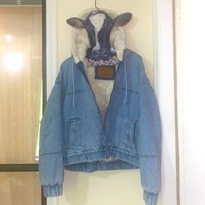 American Eagle Fur Hooded Jacket